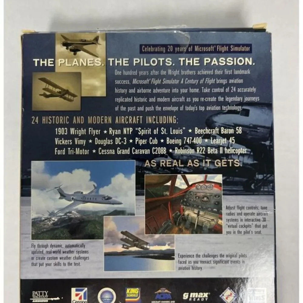 Microsoft Flight Simulator 2004 A Century of Flight 4-Disc Set PC CD-ROM-2000/XP